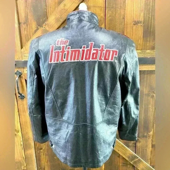 Dale Earnhardt SR "The Intimidator" Chase Authentics Black Leather Coat Men’s M